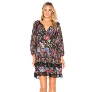 Alice + Olivia Lakita Black Floral Dress
